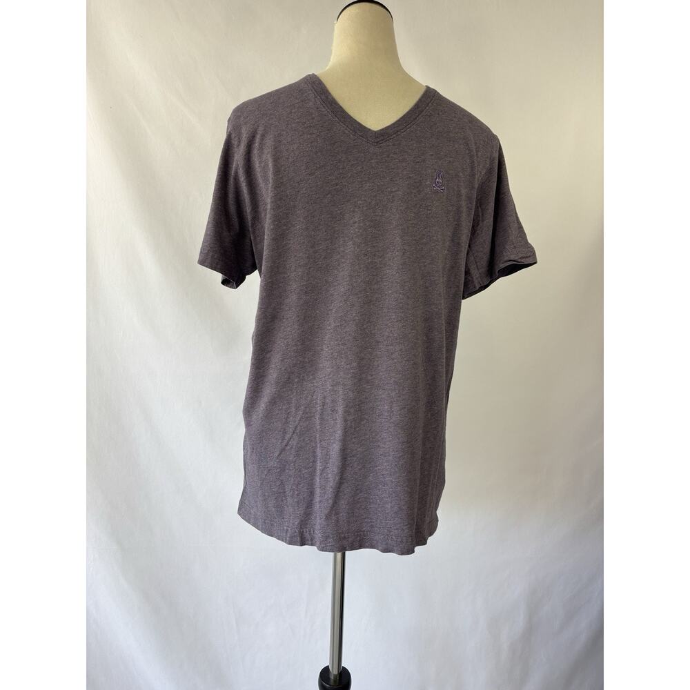 Psycho Bunny Mens Tee Purple 5 V-neck Short Sleeve Size 5
